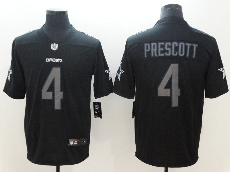 Men Dallas cowboys #4 Prescott Nike Fashion Impact Black Color Rush Limited NFL Jerseys->jacksonville jaguars->NFL Jersey